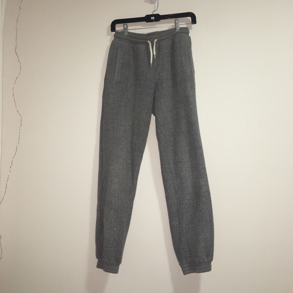 Grey Sweats w Fuzzy Outside - Picture 1 of 3